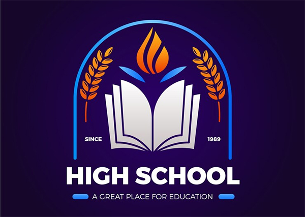 Free PSD High School Logo Design