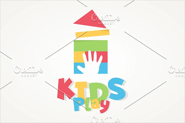 Modern Kids toy Simple Logo Design