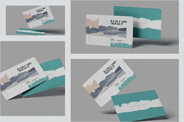 Bank Card Mockups Set