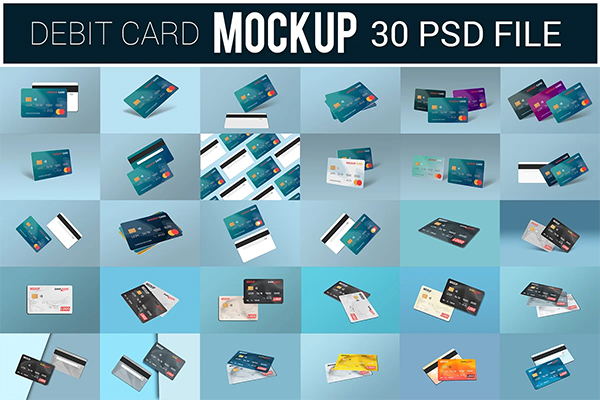 Debit Card Mockup Template