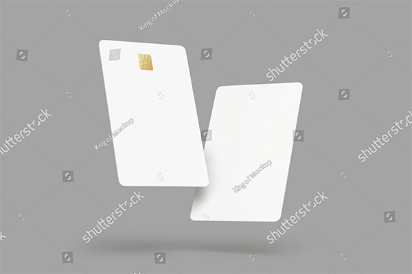 Vertical Credit Card Digital Mockup