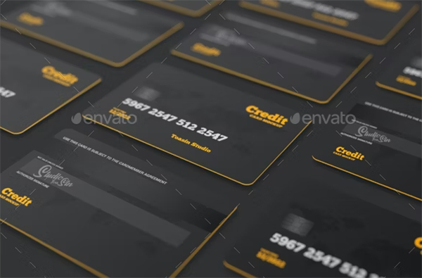 Credit Cards & Gift Cards Mockup