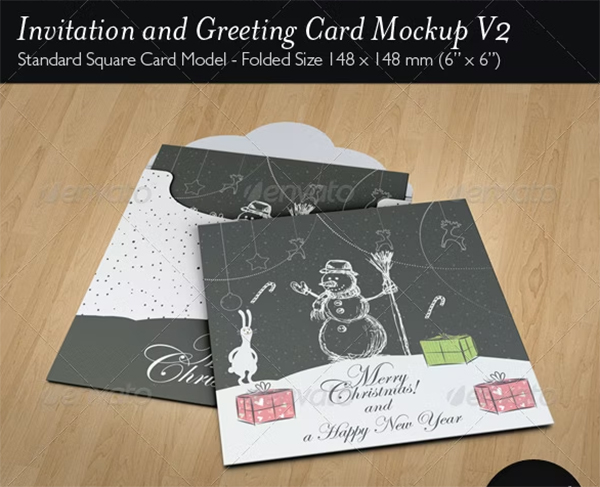 Invitation and Greeting Card Mockups