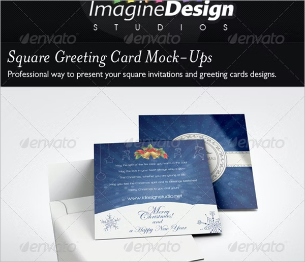 Square Greeting Card Mockups