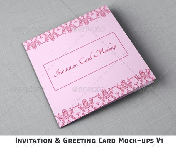 Invitation & Greeting Card Design Mockups