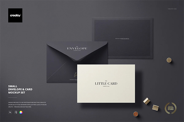 Small Envelope & Card Mockup Set