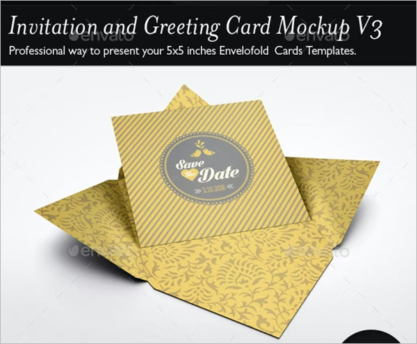 Invitation and Greeting Card Mockups Template