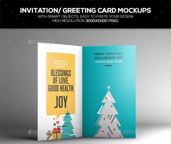 Invitation & Greeting PSD Card Mockups