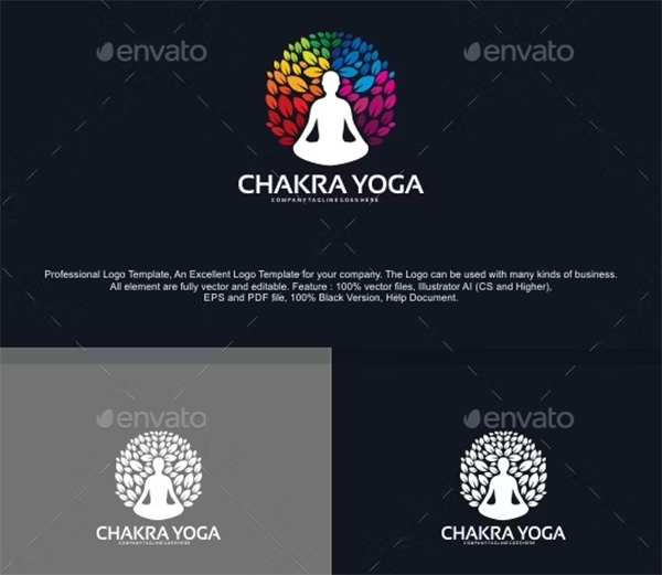 Chakra Yoga Logo Template