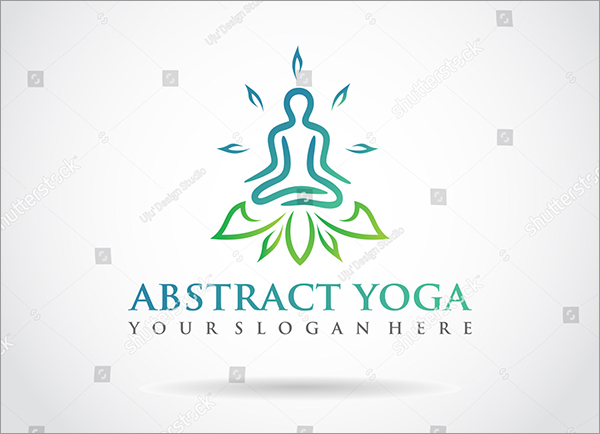 Abstract Yoga Logo Template Design