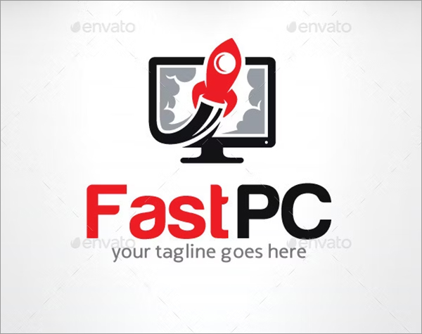 Fast PC Computer Logo Template