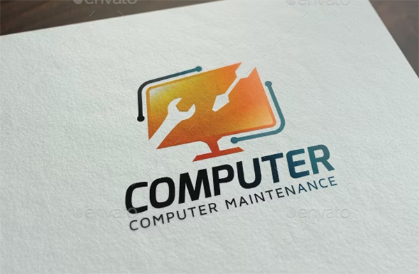 Computer Maintenance Logo Template