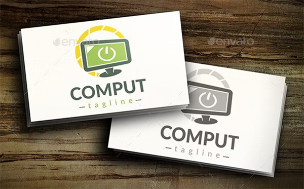 Computer Power Logo Template