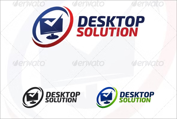 Desktop Solution Computer & Internet Logo Design