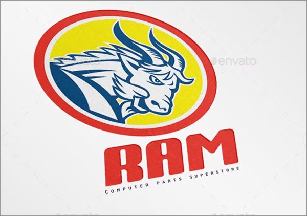 Ram Computer Parts Logo Template