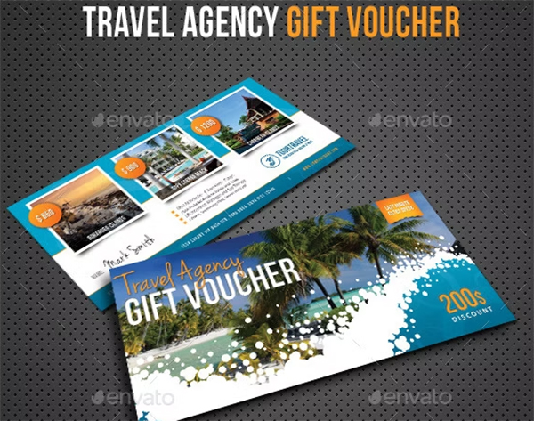 Travel Agency Gift Voucher PSD Design
