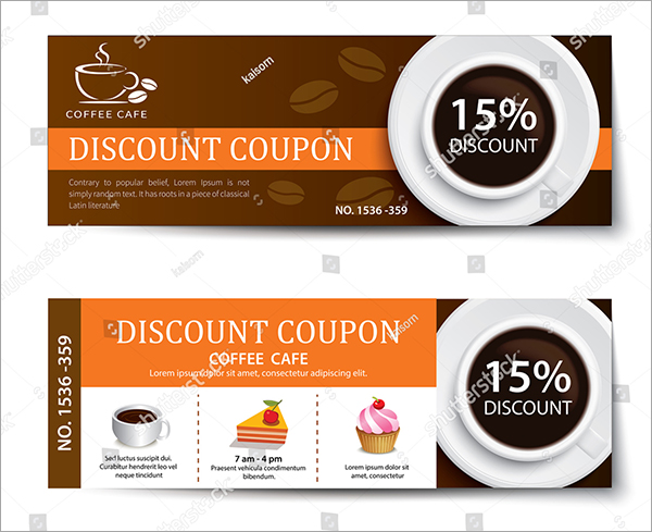Coffee Coupon Discount Template Design