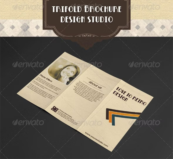 Retro Trifold Brochure Design