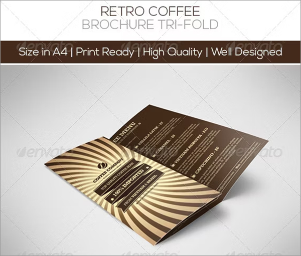 Retro Coffee Brochure Tri-fold Template