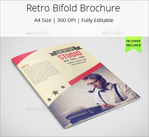 Retro Bifold Brochure Template