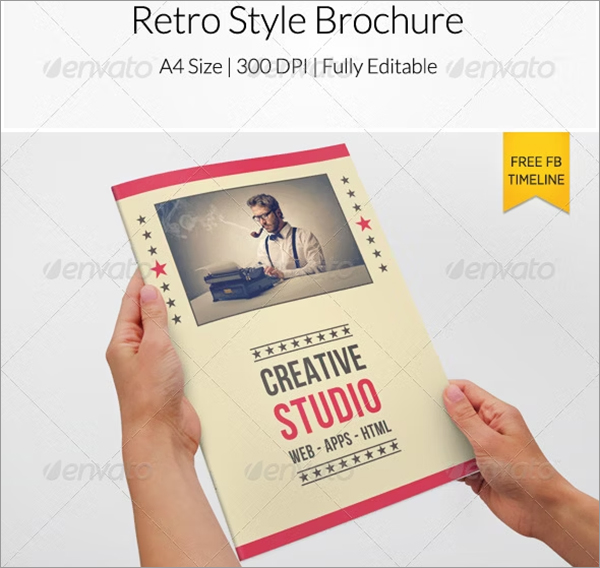 Retro Style Brochure Template