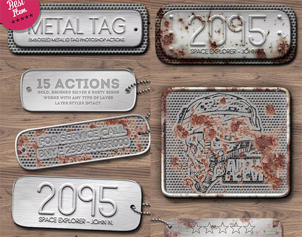 Metal Tag Photoshop Texture Creator Metal Tag Photoshop Texture Creator