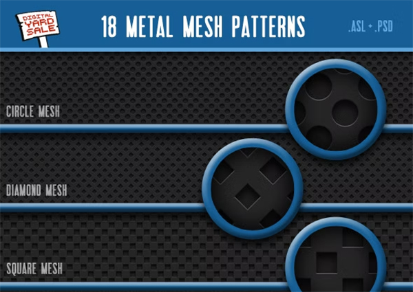 Seamless Metal Mesh Photoshop Patterns Seamless Metal Mesh Photoshop Patterns