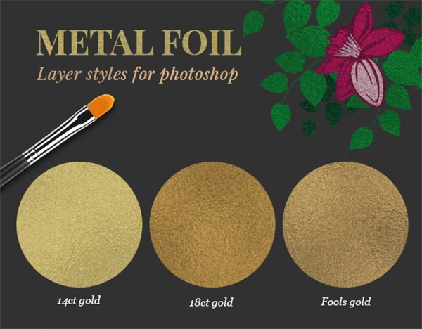 Metal Foil Texture Layer Styles Metal Foil Texture Layer Styles