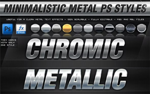 Minimalistic Metal Photoshop Styles Minimalistic Metal Photoshop Styles