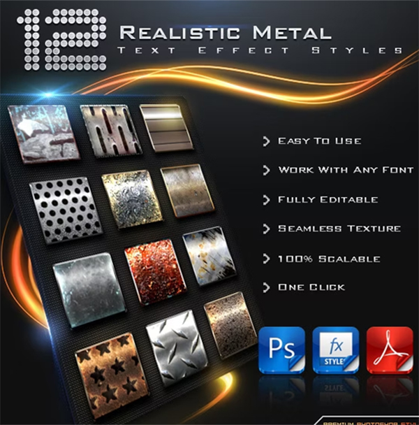 Realistic Metal Texture Styles Design Realistic Metal Texture Styles Design