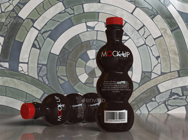 Plastic Bottle PSD Mockup