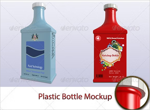 Plastic Bottle Mockup PSD Design