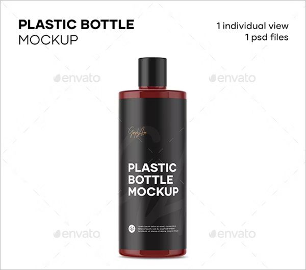 Plastic Bottle Mockup Template