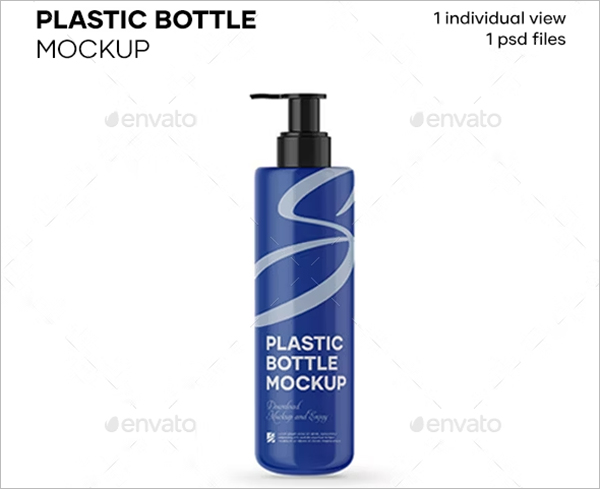 Plastic Bottle Mockup PSD Template