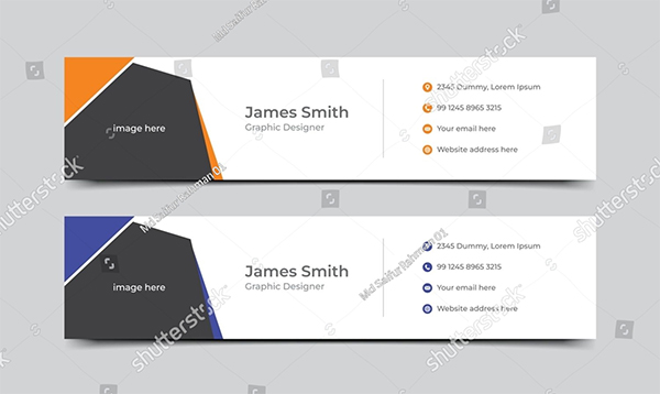 Corporate Vector Email Signature Template