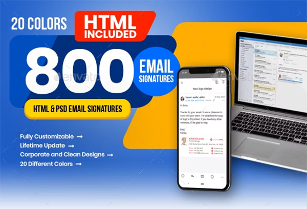 Email Signature PSD Template