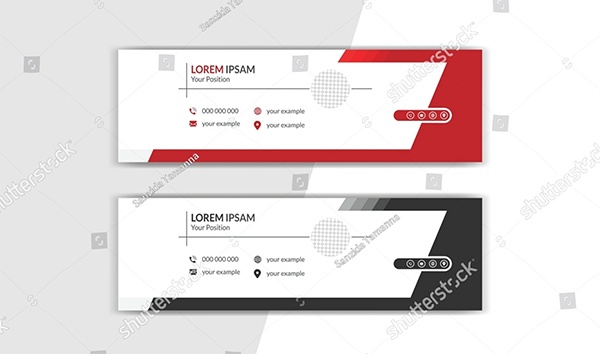 Vector Email Signature Template