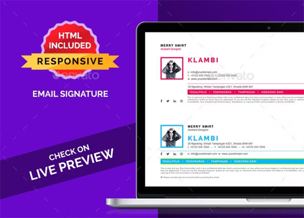 Custom EMail Signature Template