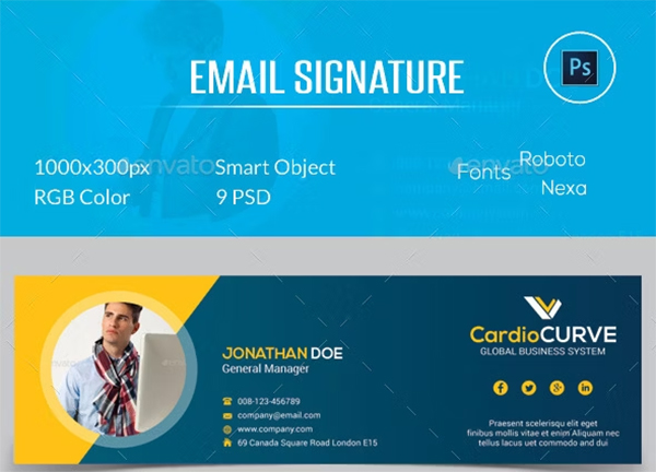 Email PSD Signature Design