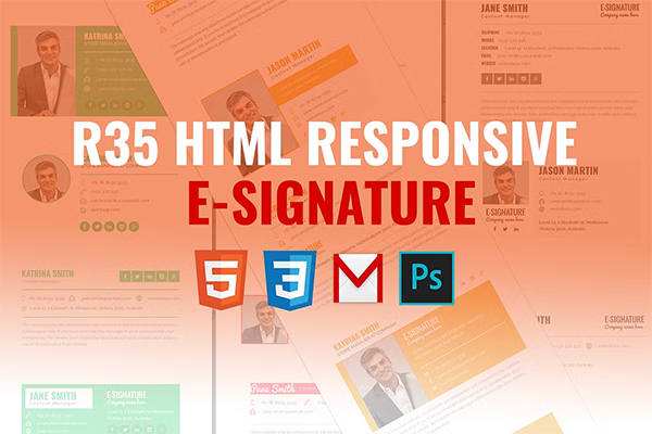 HTML Responsive E-Signature Template