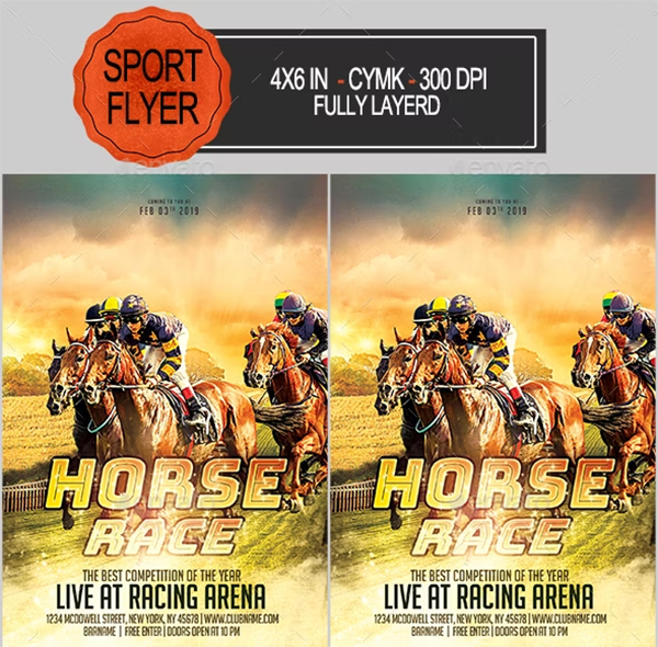 Derby Horse Flyer Template