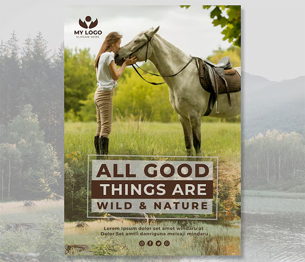 Free PSD Horse Flyer Template