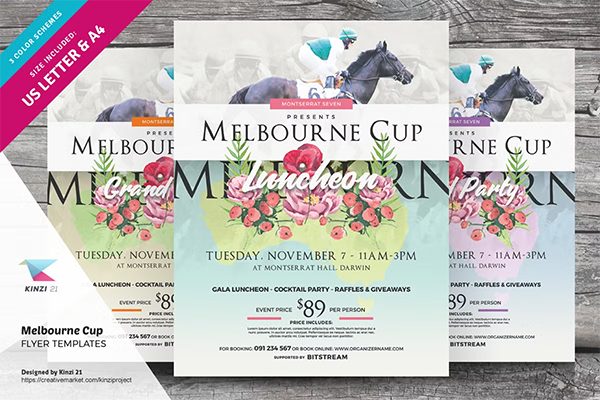 Melbourne Cup Horse Flyer Templates