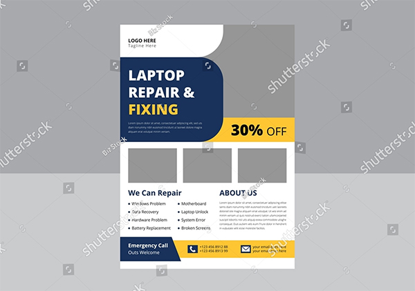 Computer & Laptop Repair Service Flyer Design