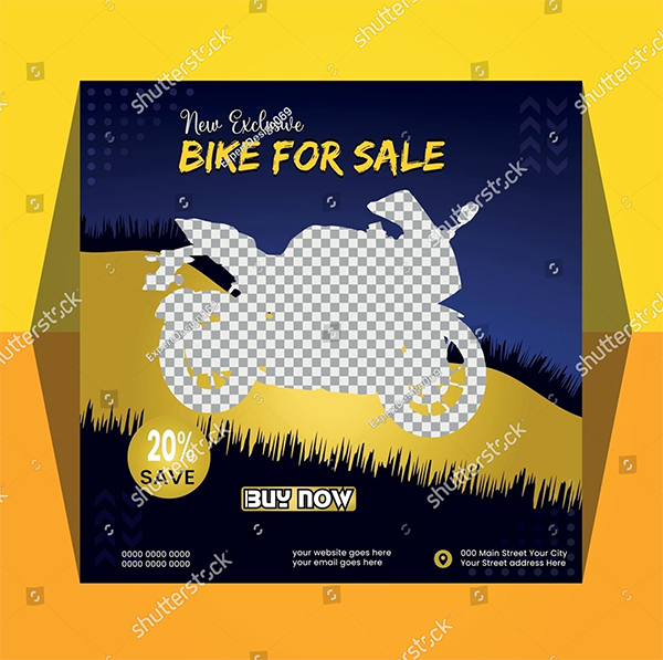 Bike Social Media Vector Brochure Template