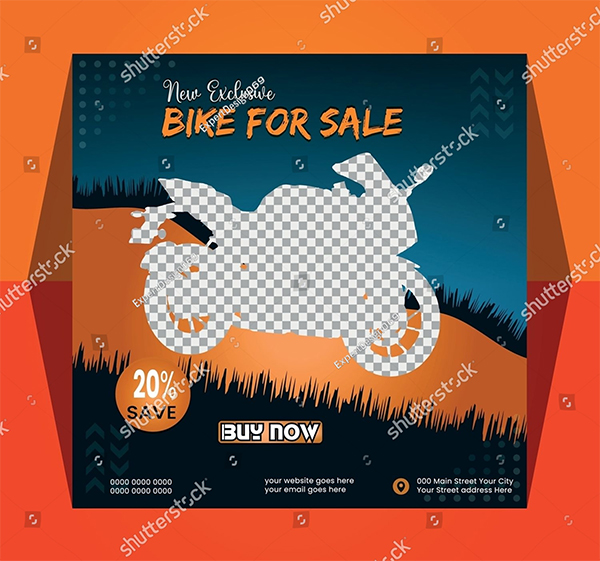Bike Rental Brochure Vector Template
