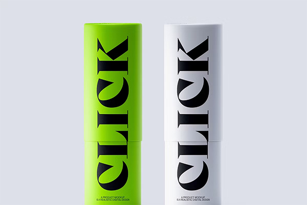 Cardboard Paper Tube Mockup Template