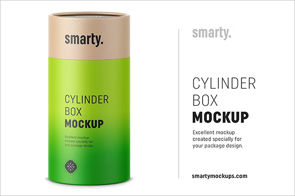 Cardbox Cylinder Box Mockup