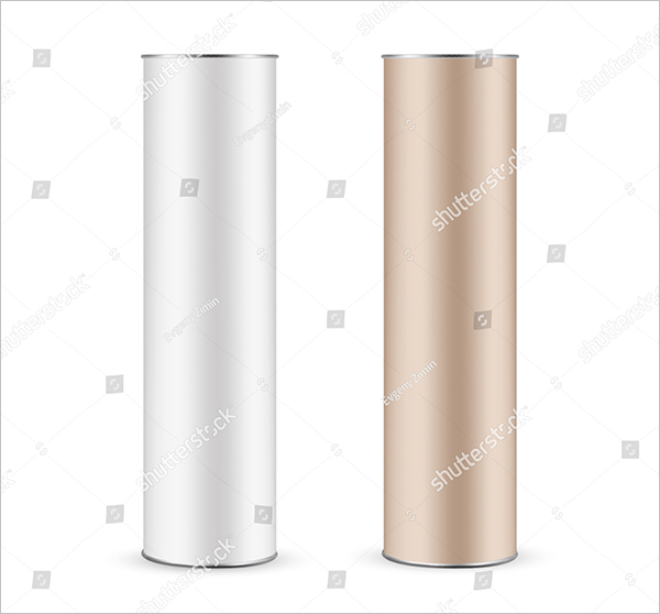 Cardboard Paper Tube Vector Mockup