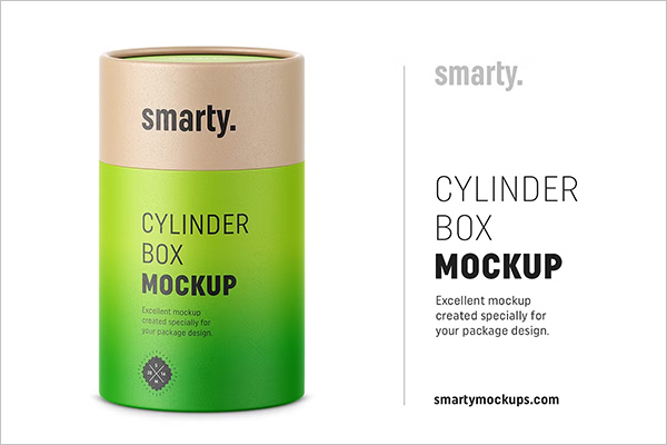 Cardbox Cylinder Box Mockups